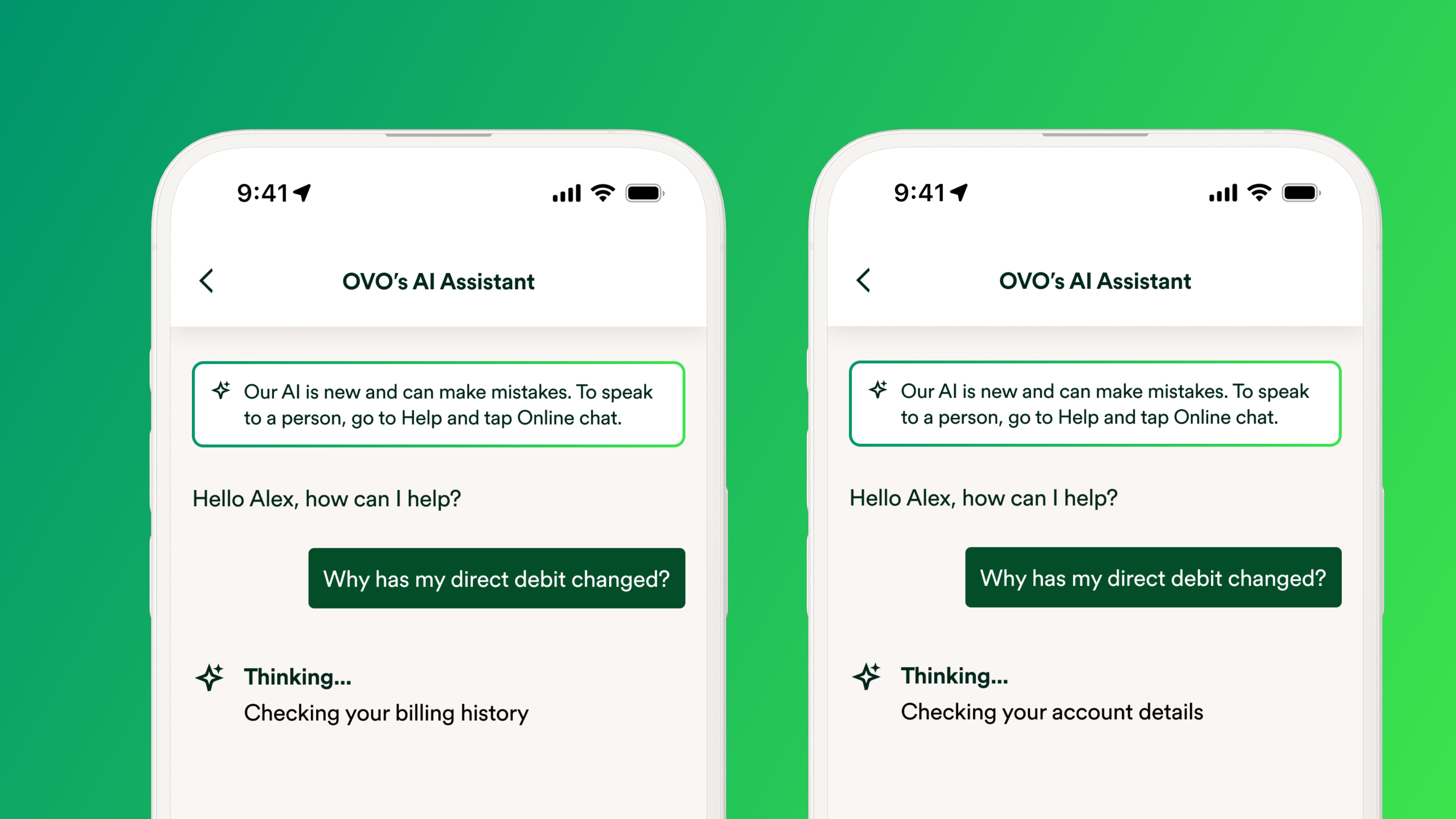 AI agent processing query
