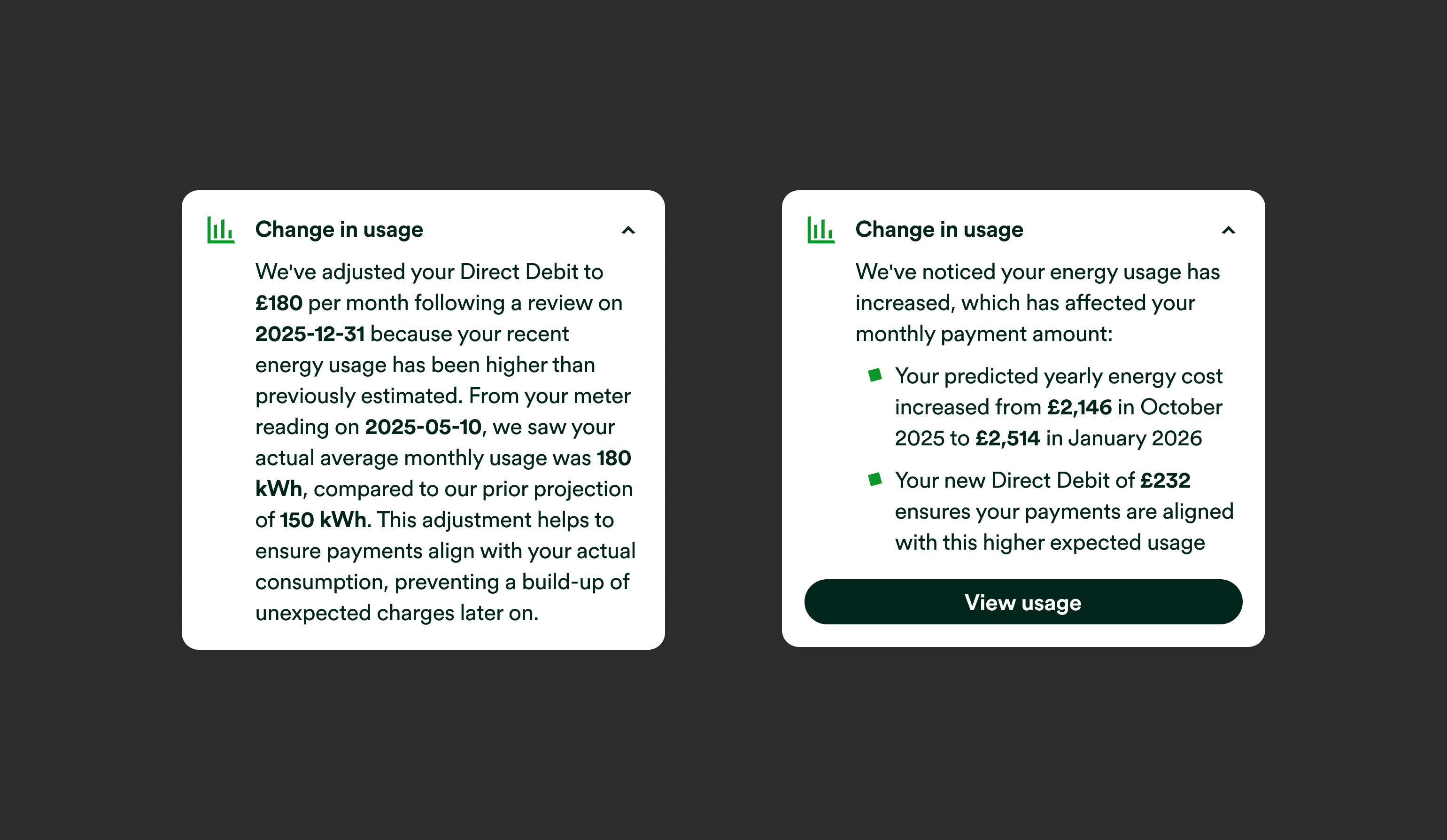 Bulleted format redesign for advisor tool